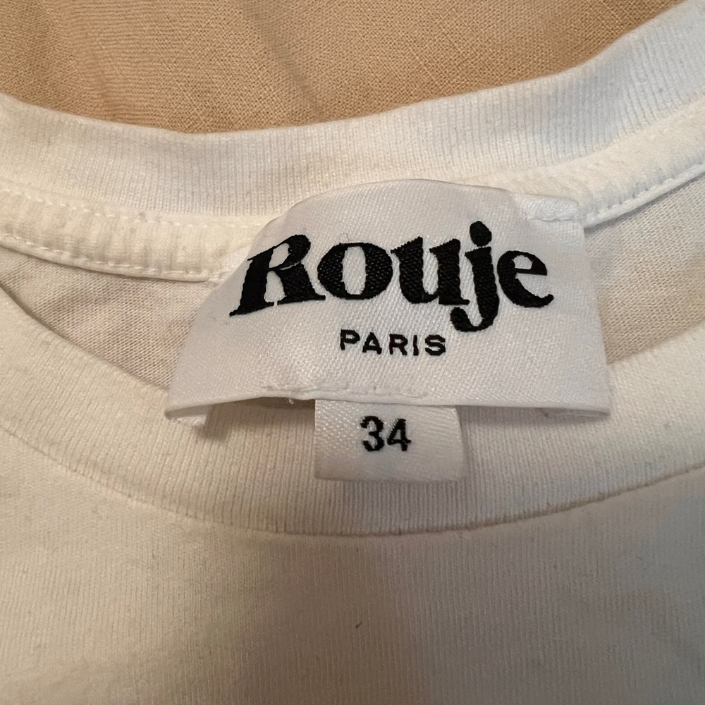 Rouje White Tee with Colorful Fruit Design - Picture 3 of 4